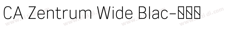 CA Zentrum Wide Blac字体转换